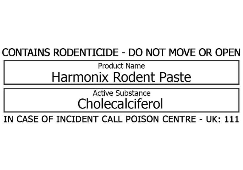 Warning Label Harmonix Rodent Paste