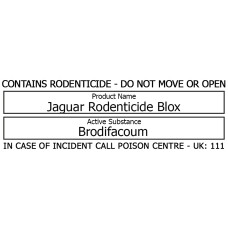 Bait Station Warning Label - Jaguar