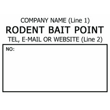 Customised Rodent Bait Point Label